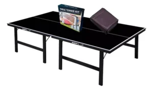 Mesa Ping Pong Preta 1010 Klopf + Kit Complero 5091 + Capa Cor Preto