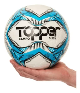 Bola De Futebol Slick Campo Cor Azul/Branco/Preto Topper