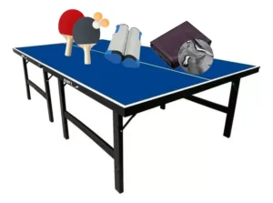 Mesa Ping Pong Mdf 18mm 1019 Klopf + Kit 5091 + Capa Cor Azul